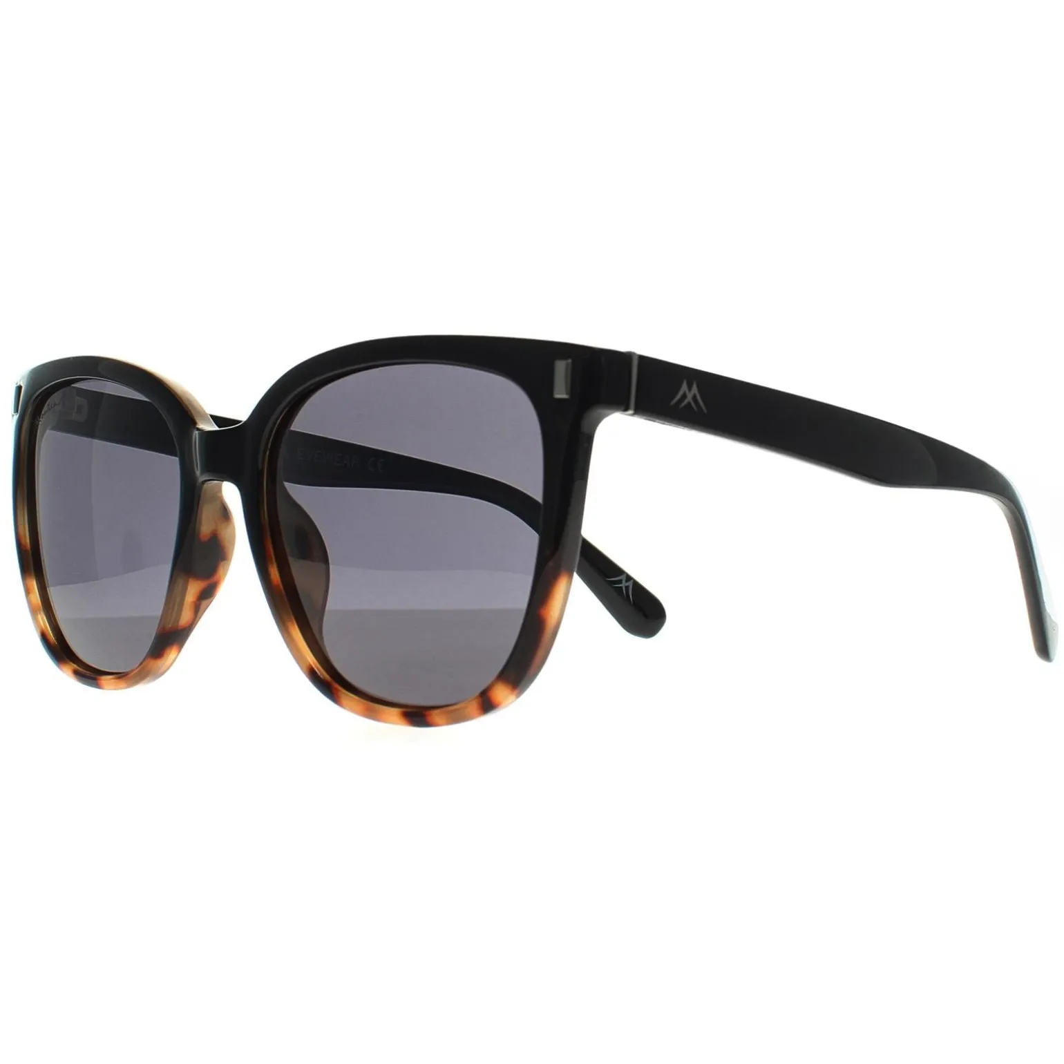 Montana Sunglasses MP190 A Shiny Black Turtle Smoke Polarized
