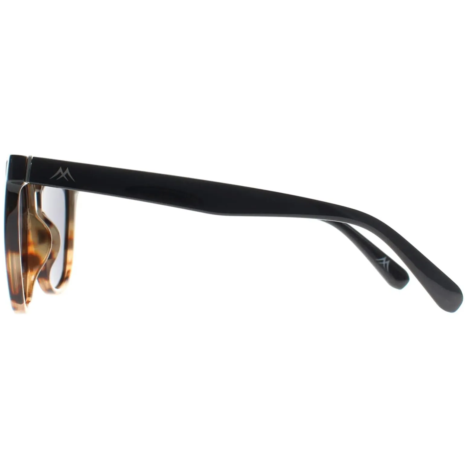 Montana Sunglasses MP190 A Shiny Black Turtle Smoke Polarized