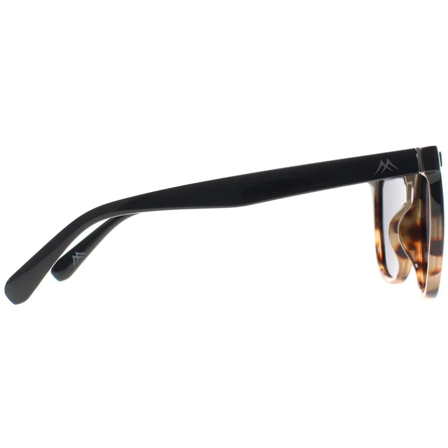 Montana Sunglasses MP190 A Shiny Black Turtle Smoke Polarized