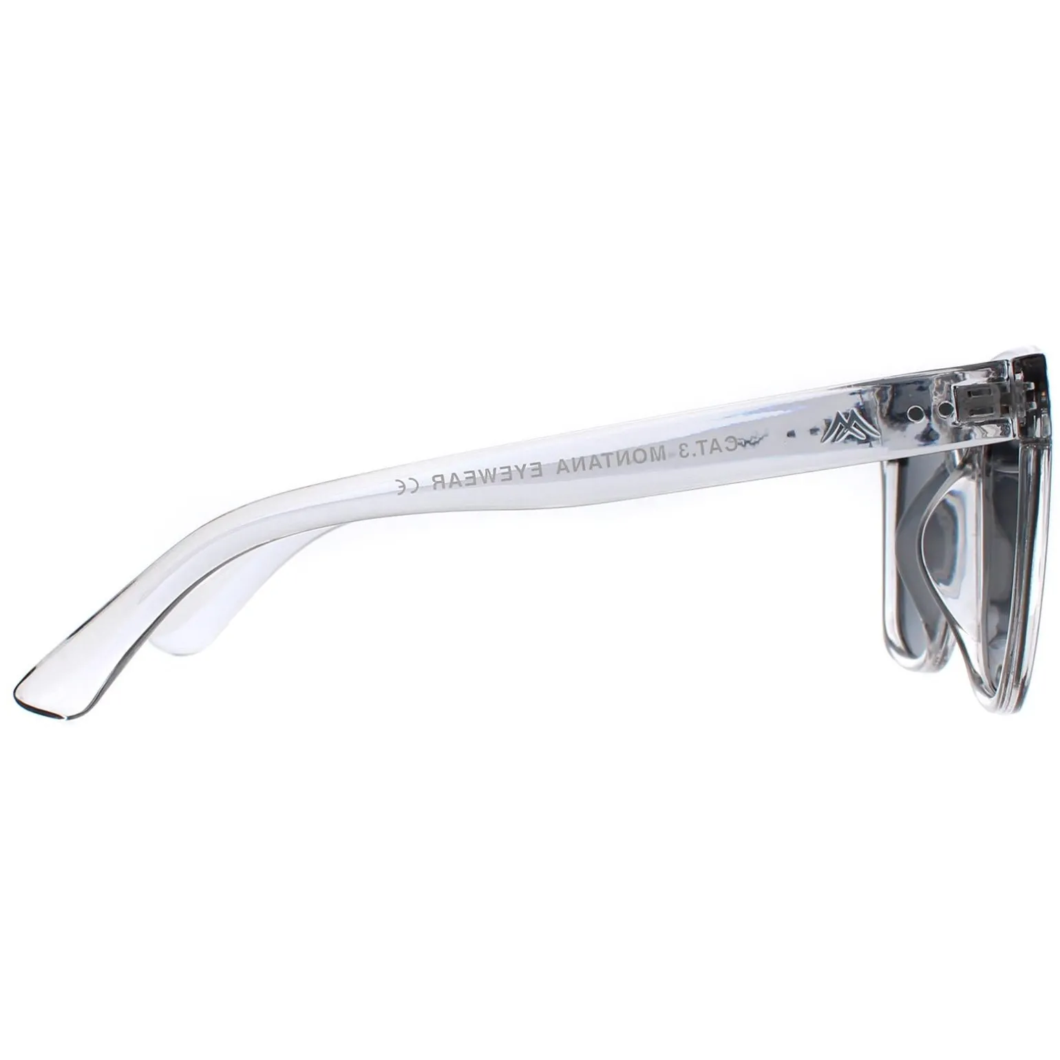 Montana Sunglasses MP72 B Shiny Clear Grey Grey Polarized