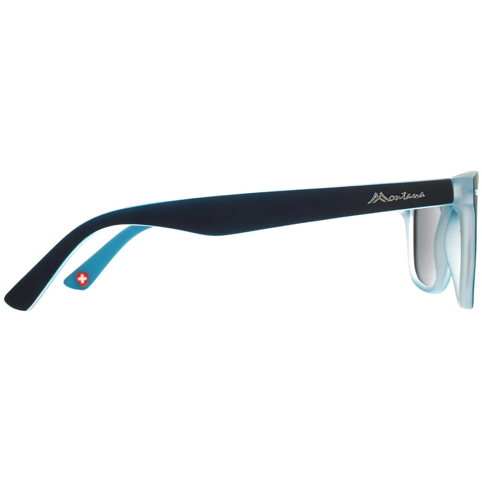 Montana Sunglasses MP41 C Black Blue Rubbertouch Grey Polarized