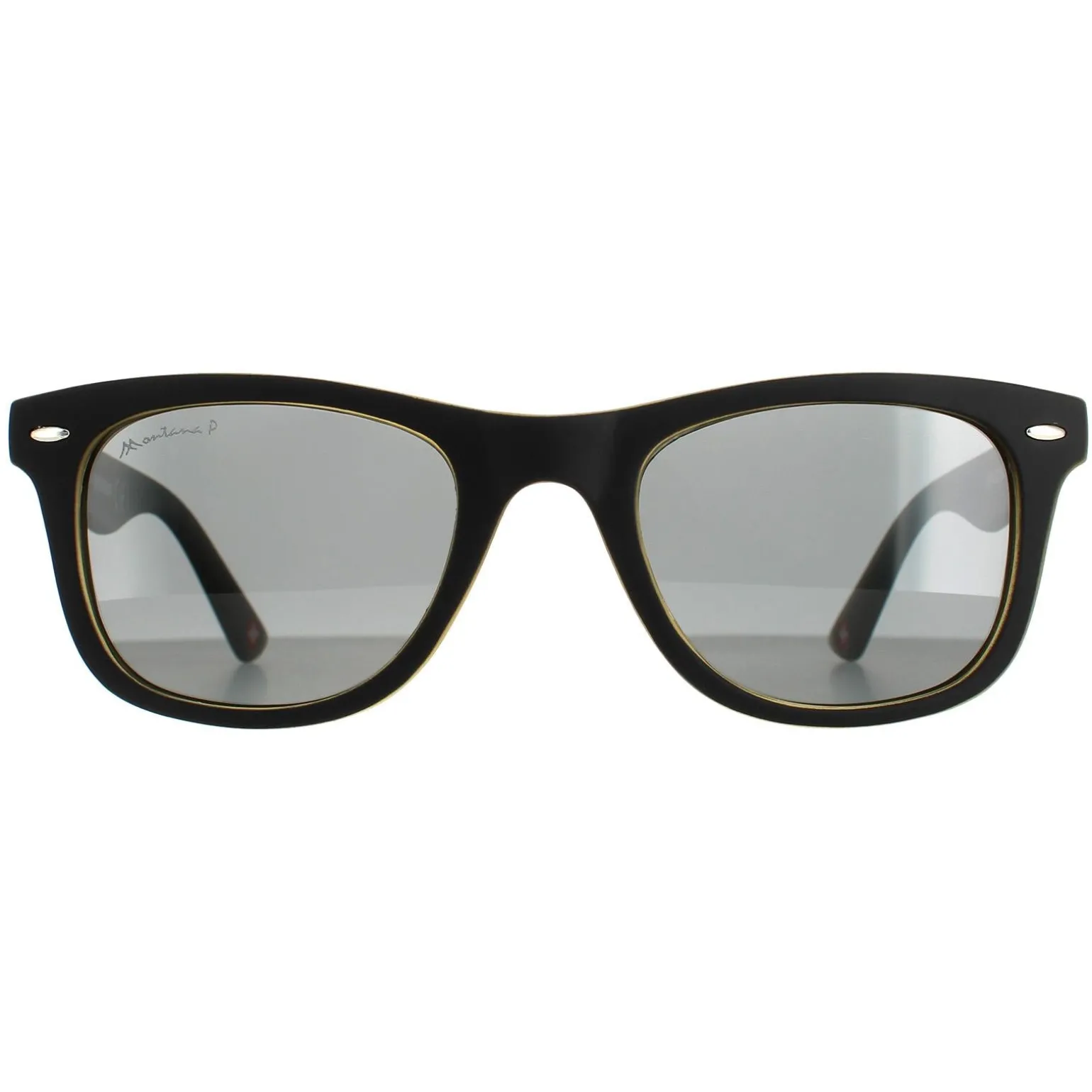 Montana Sunglasses MP41 D Black Grey Rubbertouch Grey Polarized