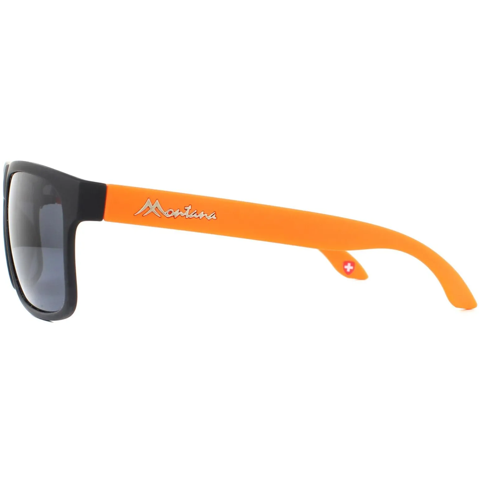 Montana Sunglasses MP37 D Black with Orange Rubbertouch Black Polarize
