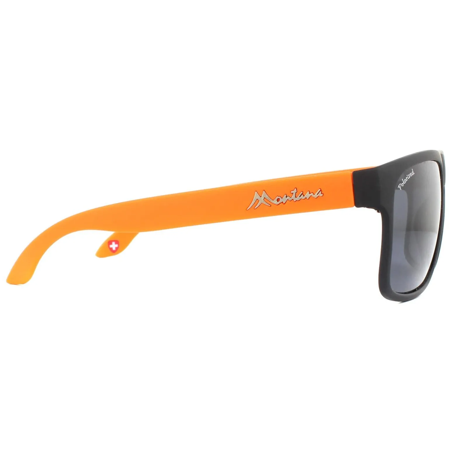 Montana Sunglasses MP37 D Black with Orange Rubbertouch Black Polarize