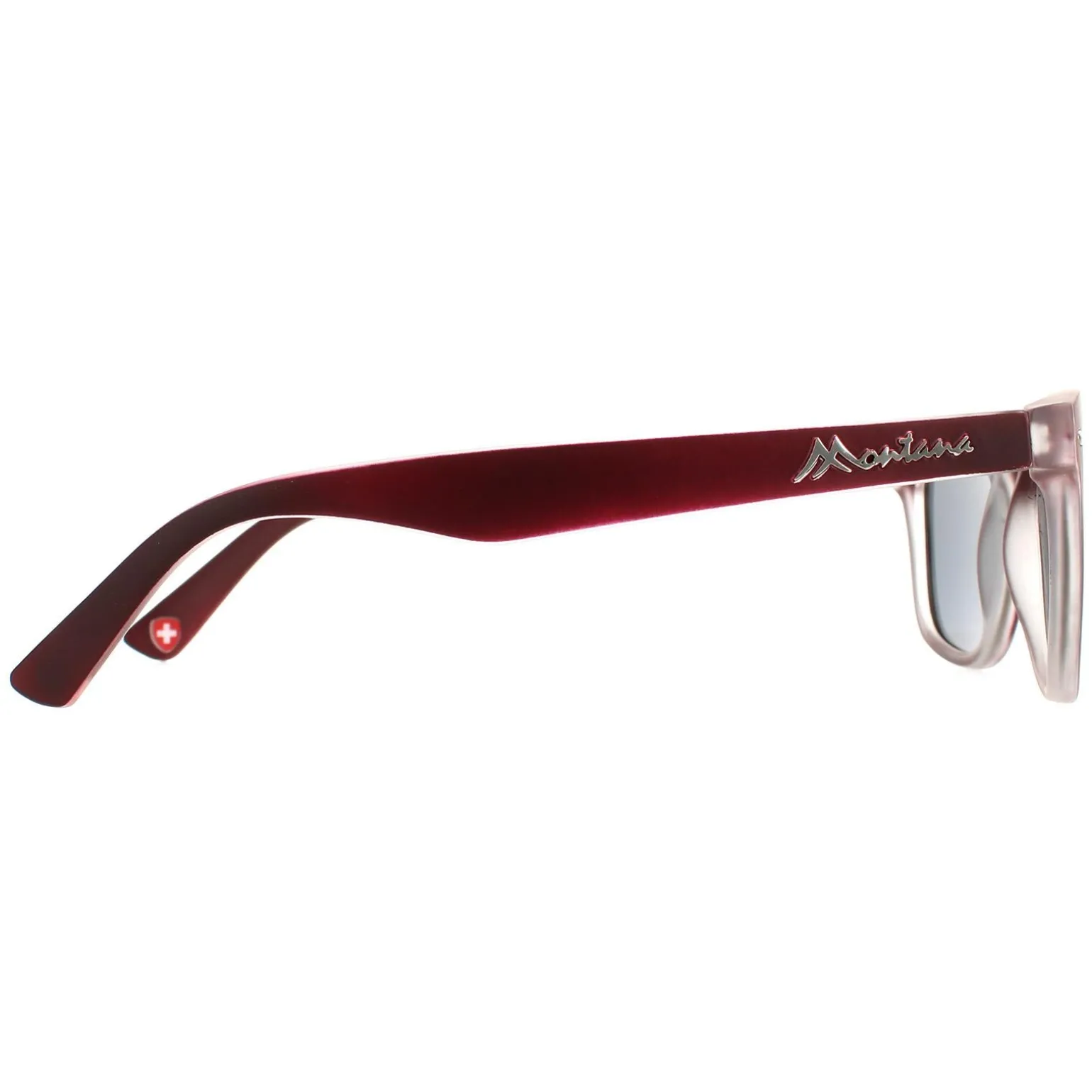 Montana Sunglasses MP41 E Burgundy Rubbertouch Grey Polarized
