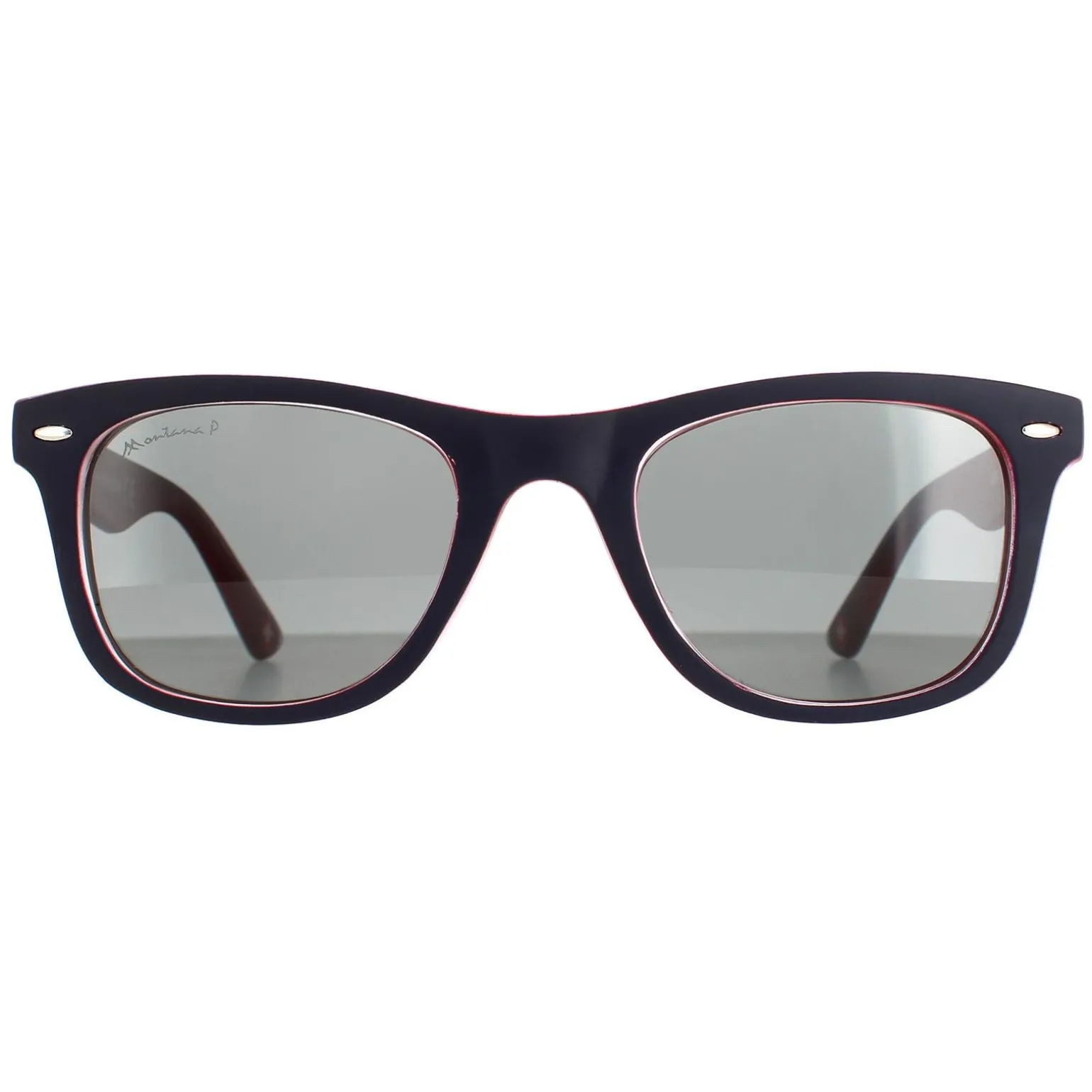Montana Sunglasses MP41 J Blue Red Rubbertouch Grey Polarized