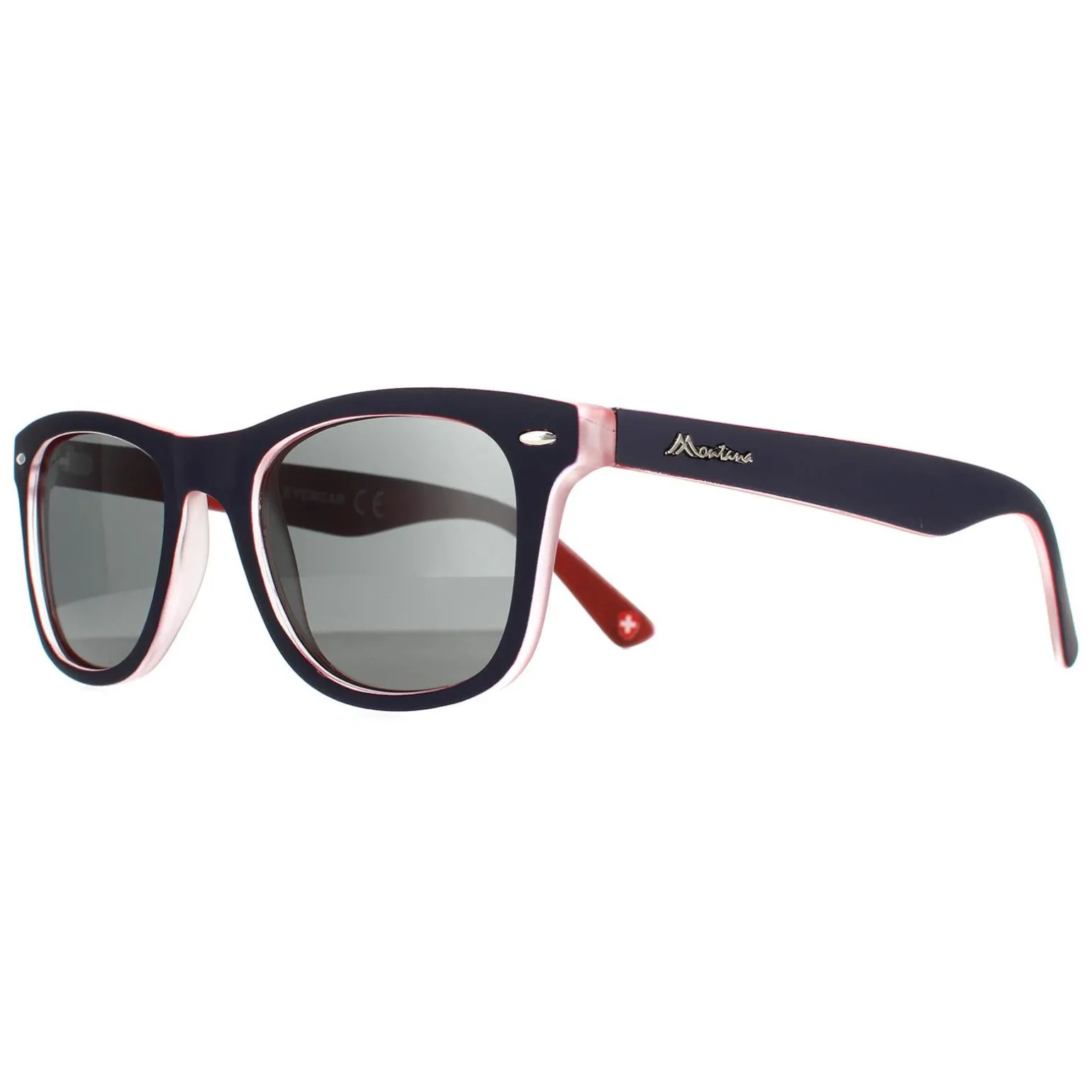 Montana Sunglasses MP41 J Blue Red Rubbertouch Grey Polarized