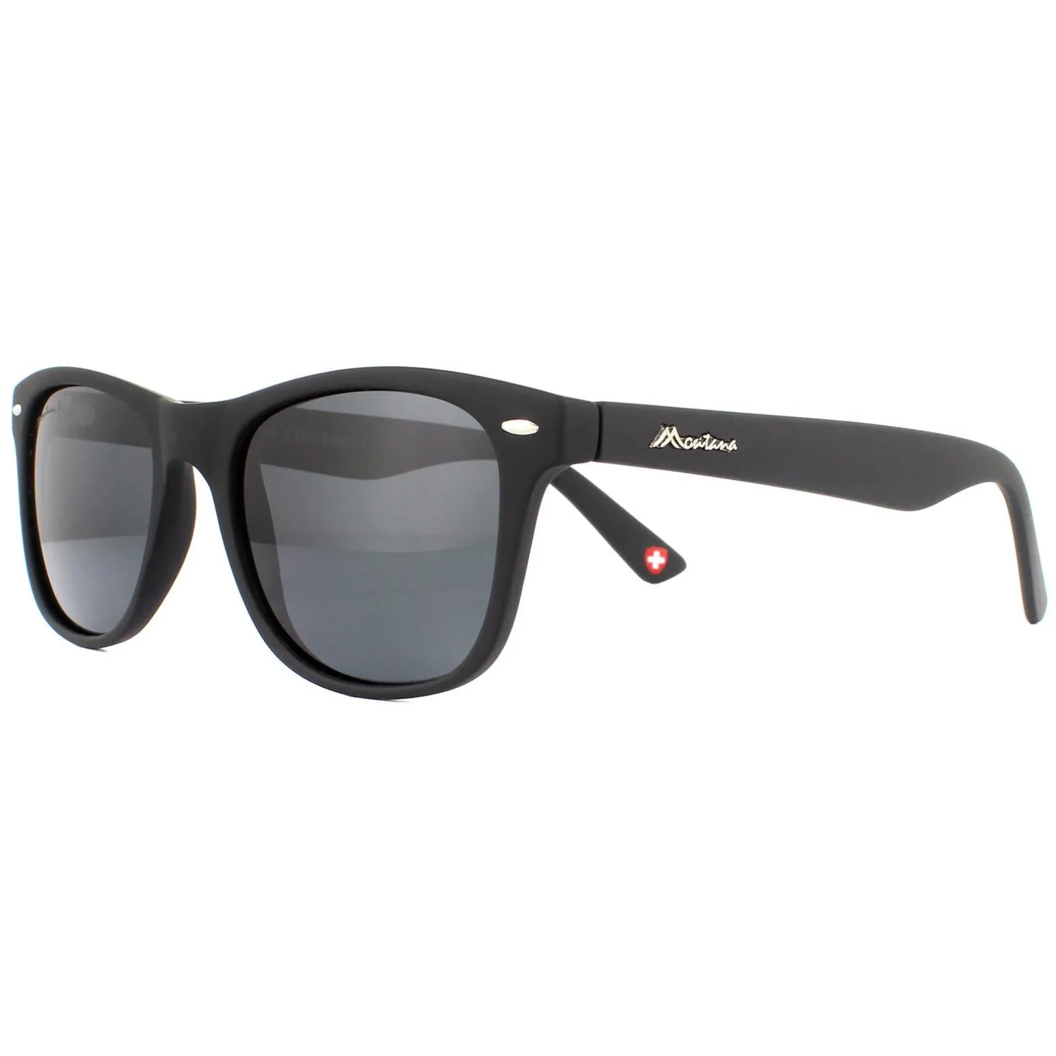 Montana Sunglasses MP10 Matte Black Rubbertouch Black Smoke Polarized