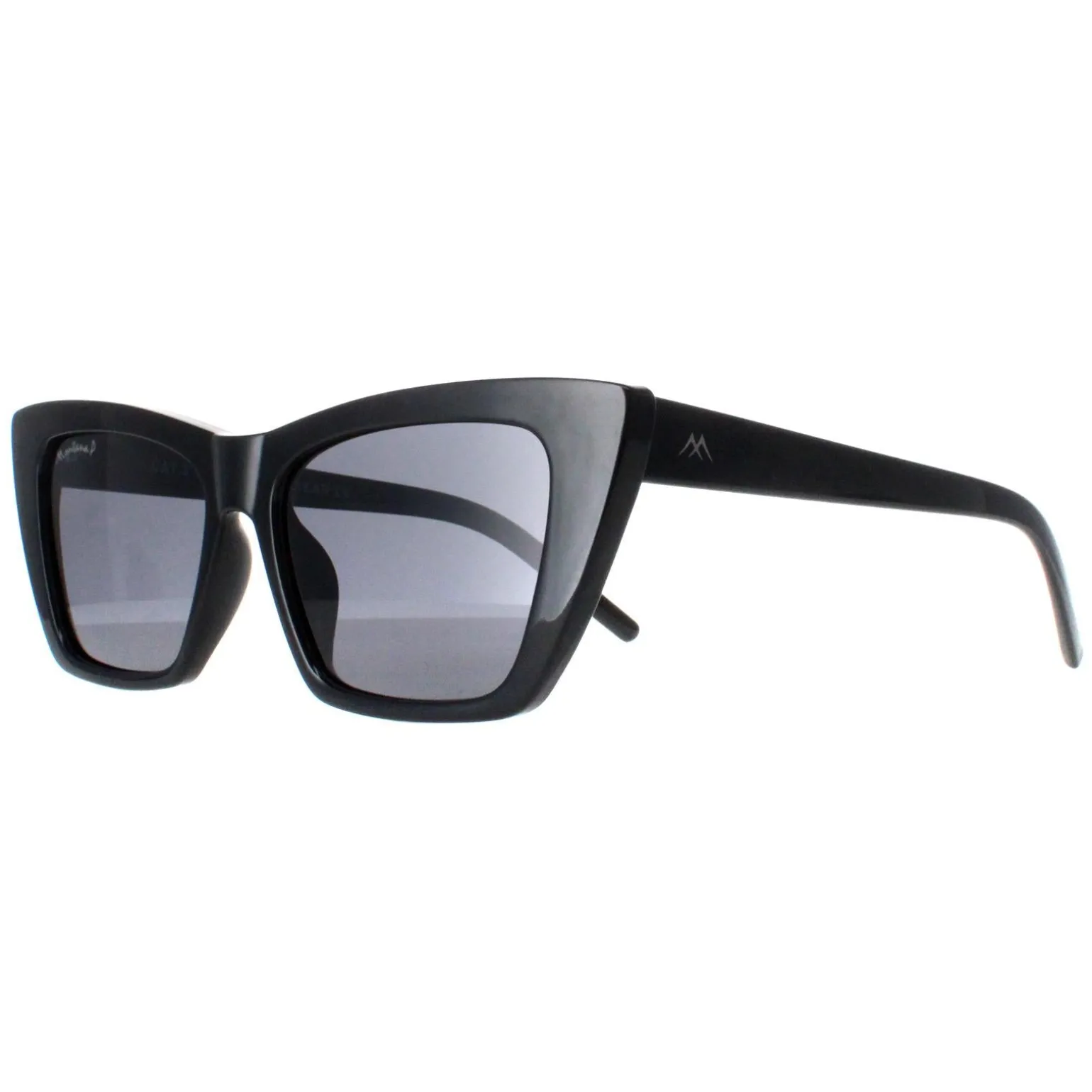 Montana Sunglasses MP64 Shiny Black Smoke Polarized