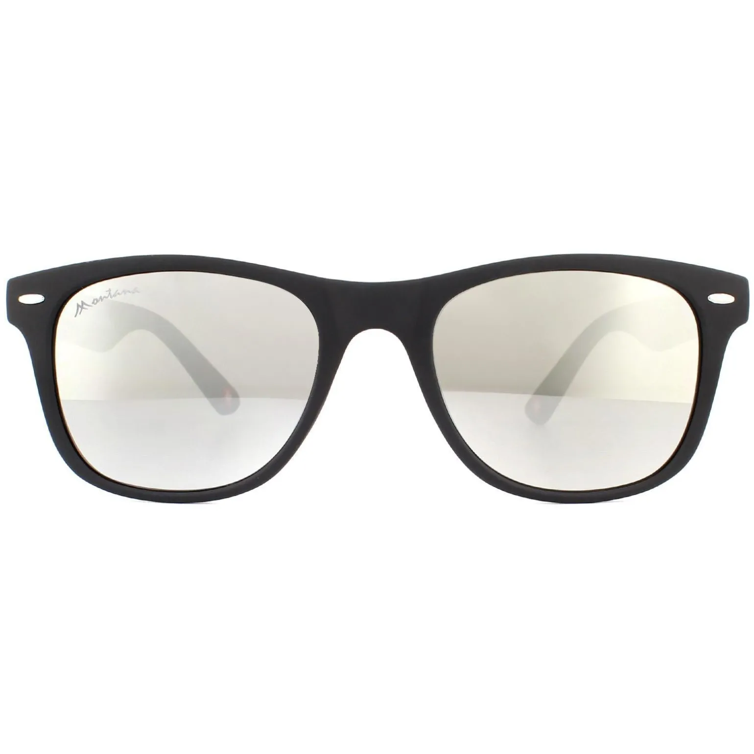 Montana Sunglasses MS10 E Matte Black Rubbertouch Revo Silver Mirror