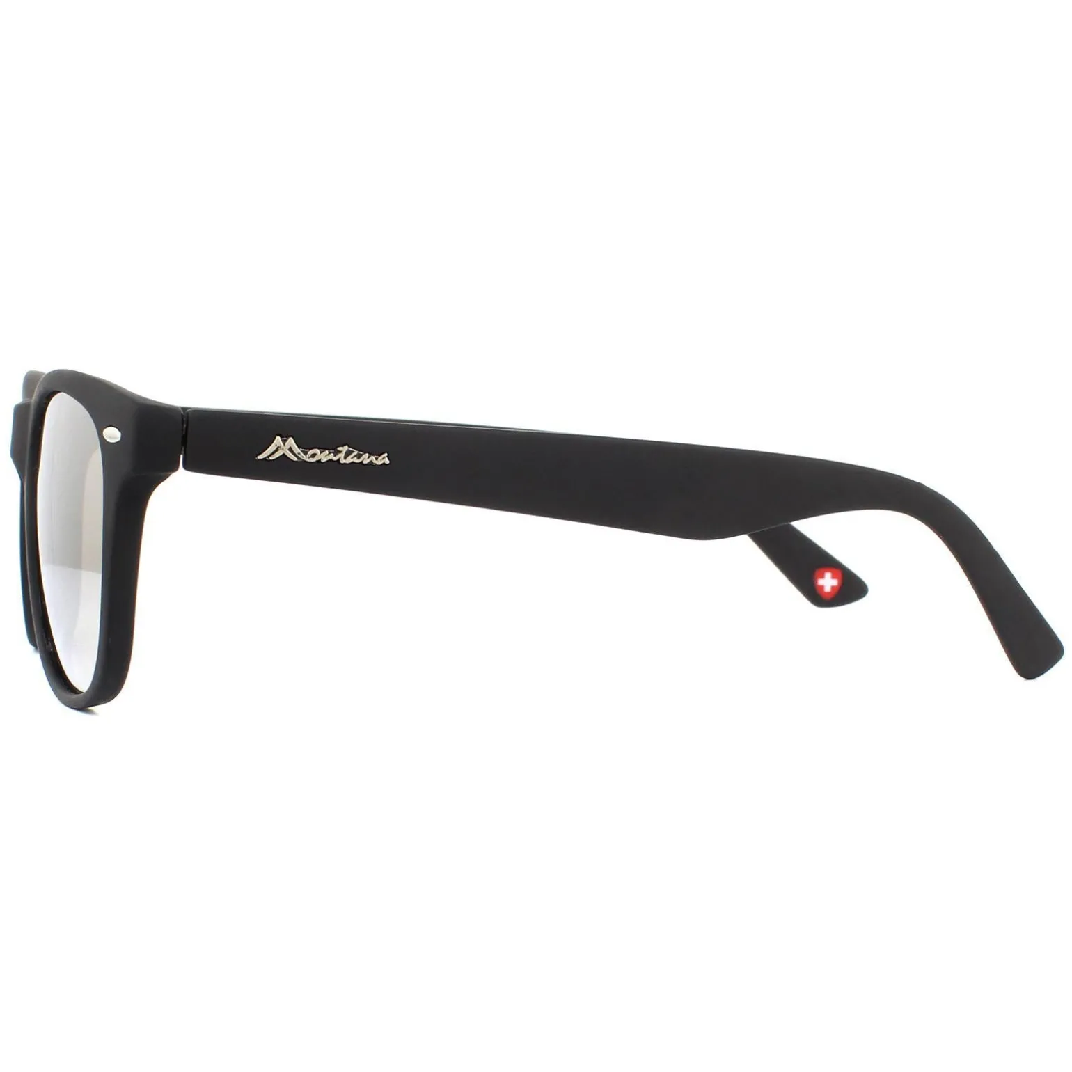 Montana Sunglasses MS10 E Matte Black Rubbertouch Revo Silver Mirror