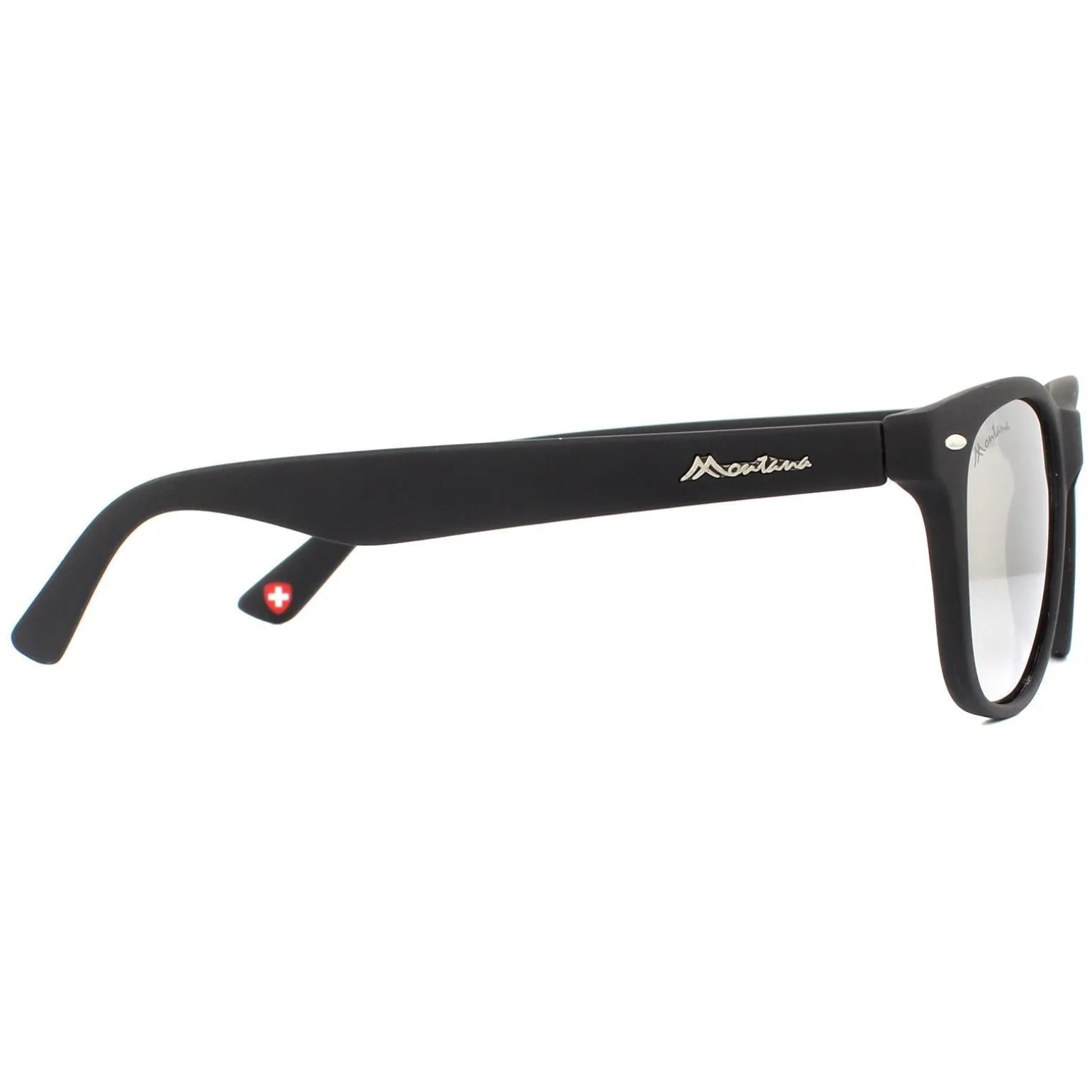 Montana Sunglasses MS10 E Matte Black Rubbertouch Revo Silver Mirror