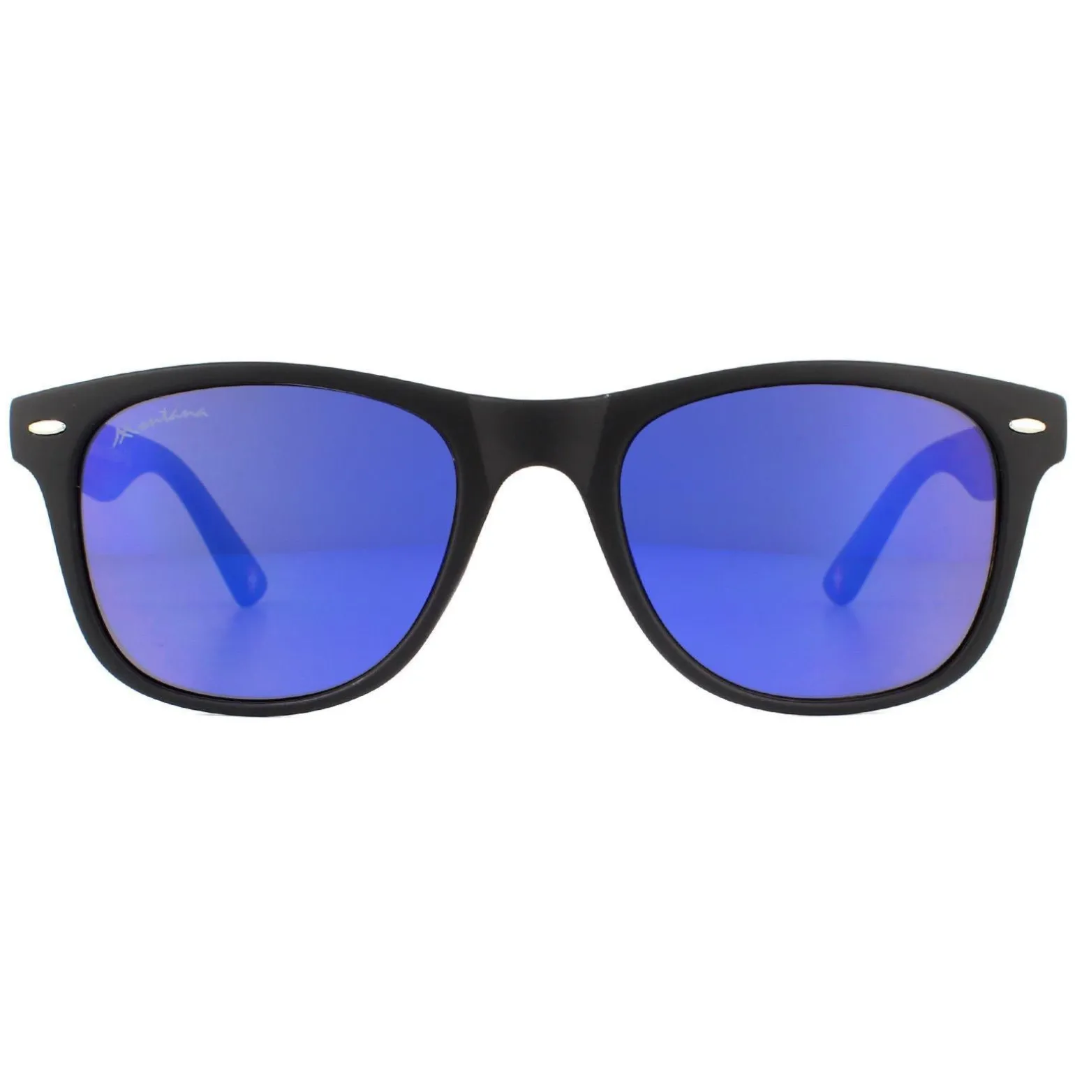 Montana Sunglasses MS10 Matte Black Rubbertouch Revo Blue