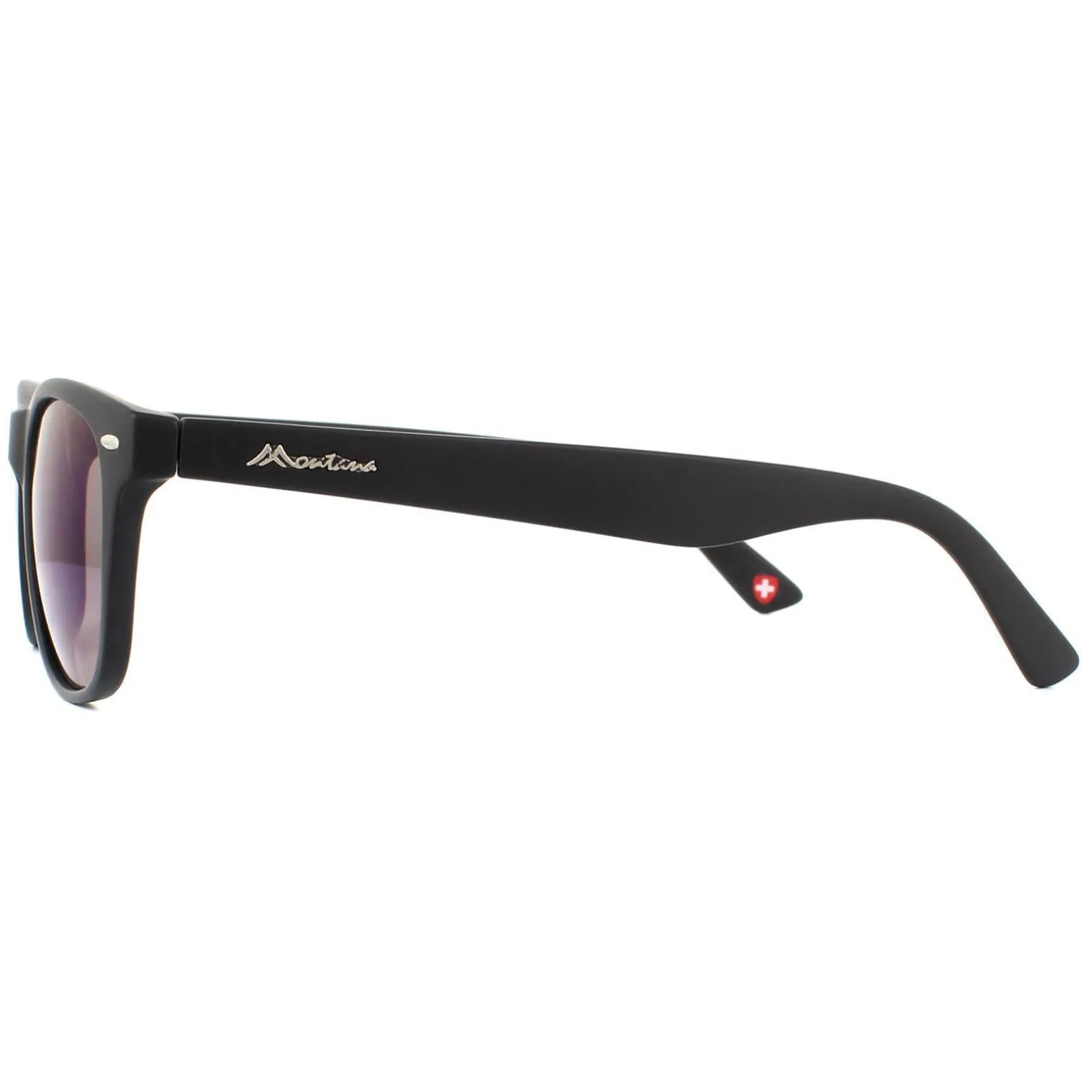 Montana Sunglasses MS10 Matte Black Rubbertouch Revo Blue