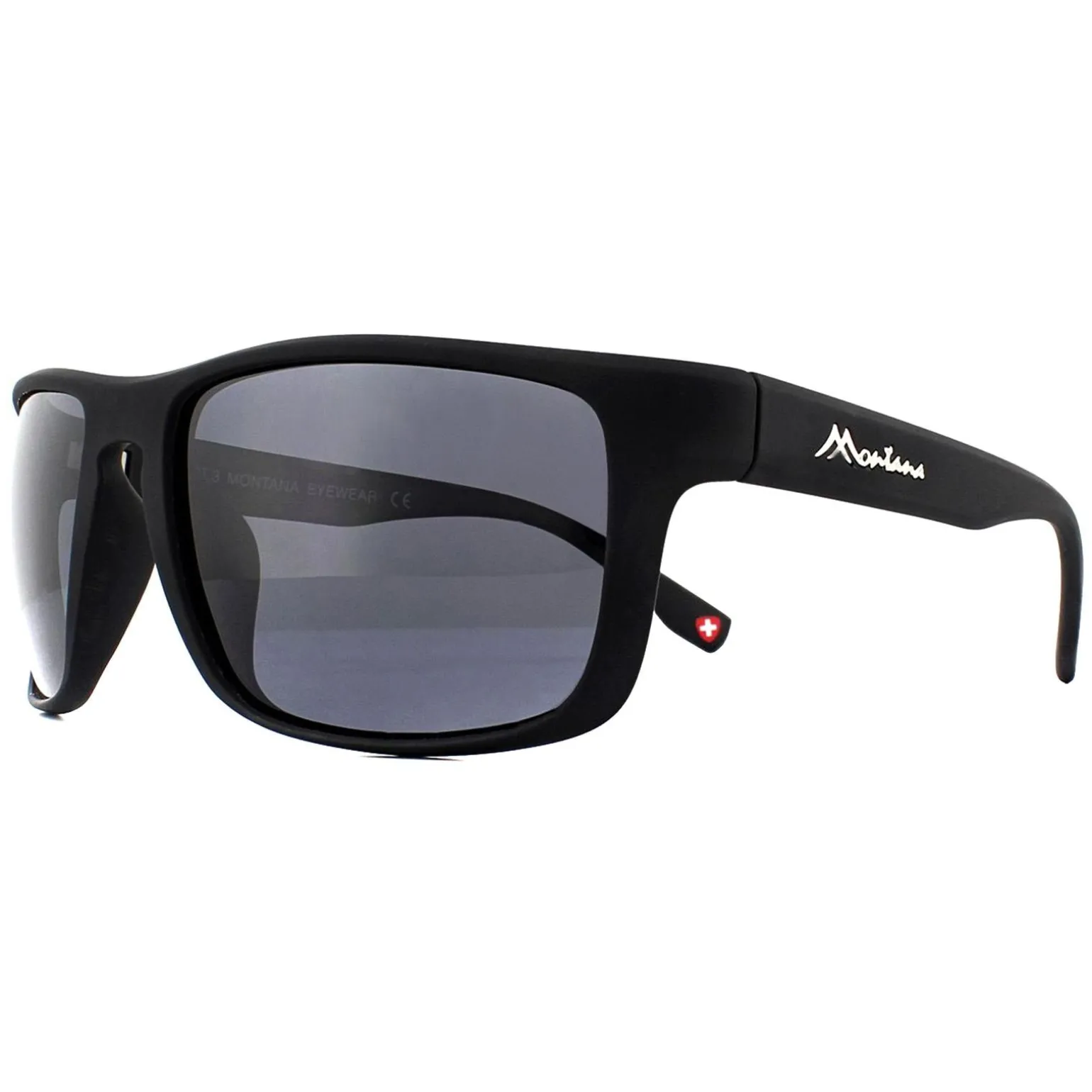 Montana Sunglasses SP314 Black Rubber Smoke Polarized