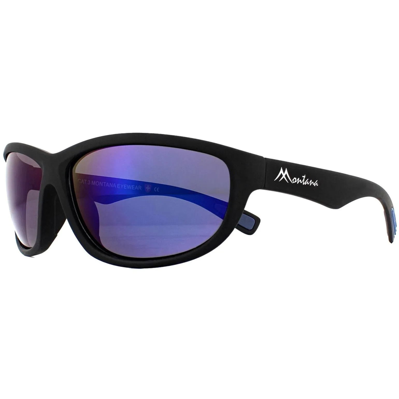 Montana Sunglasses SP312A Black Blue Rubber Revo Blue Polarized