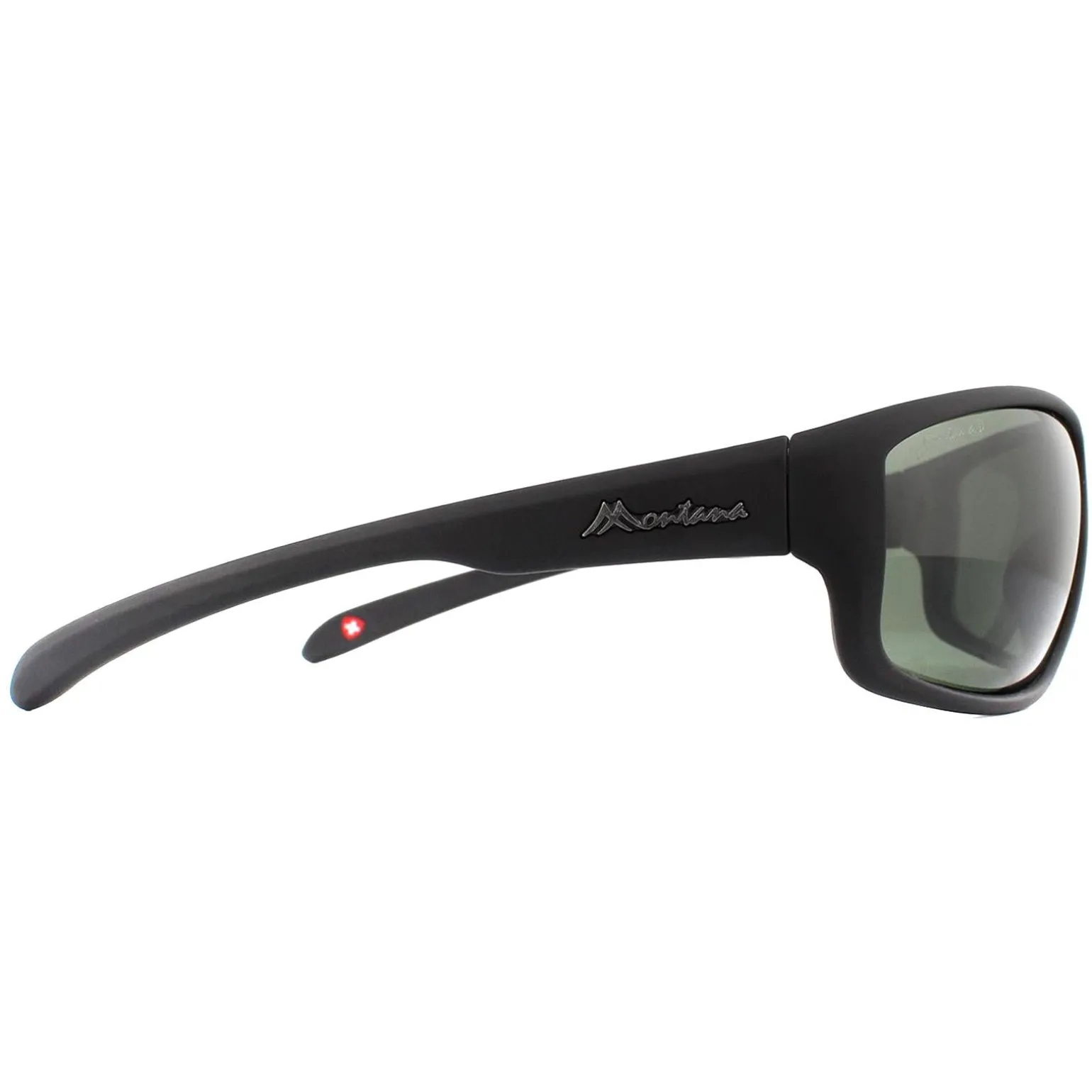 Montana Sunglasses SP313A Black Rubber Green G15 Polarized