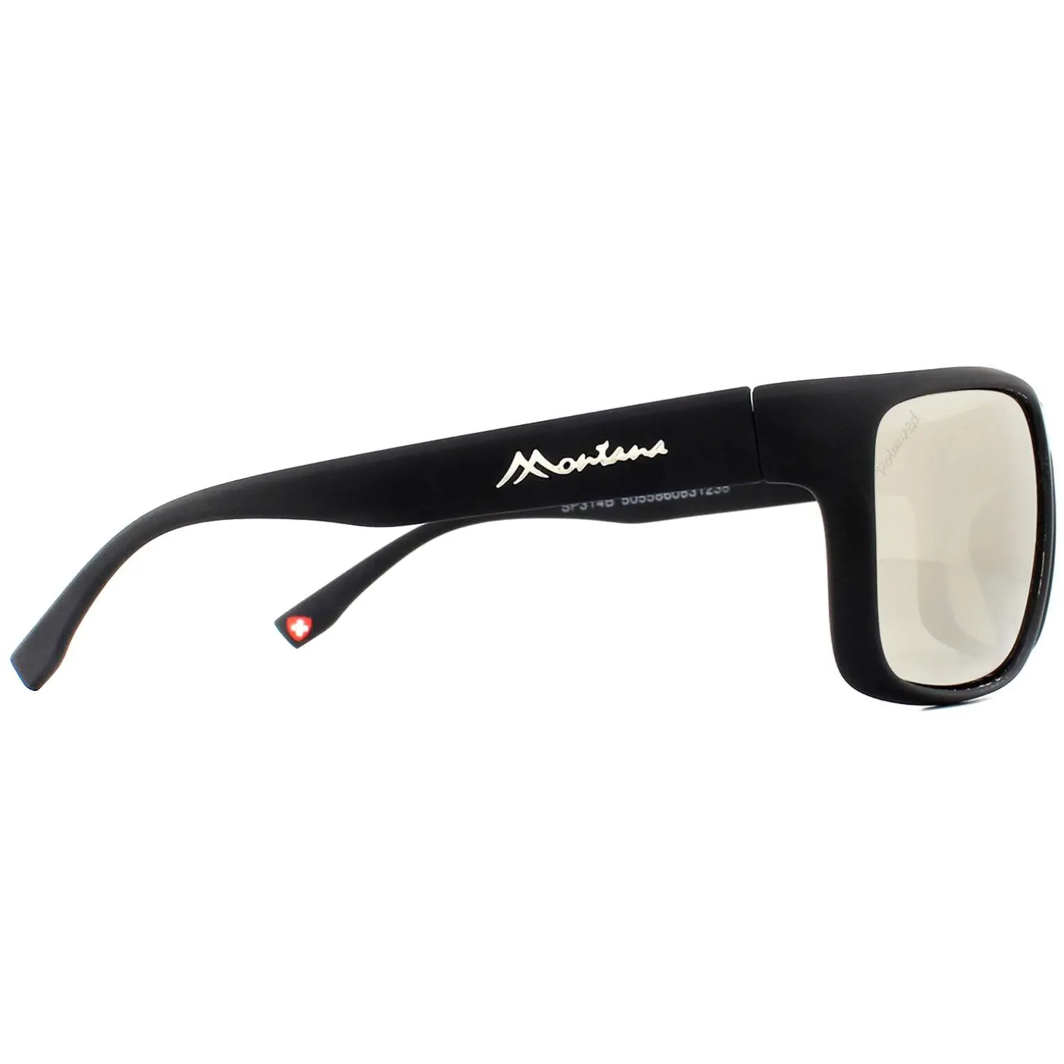Montana Sunglasses SP314B Black Rubber Revo Silver Mirror Polarized