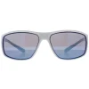 Nike Sunglasses Adrenaline MI EV1134 144 White Blue Mirrored