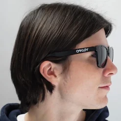 Oakley Sunglasses Frogskins Polished Black Grey 24-306