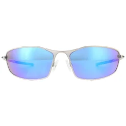 Oakley Sunglasses Whisker OO4141-04 Satin Chrome Prizm Sapphire Iridiu