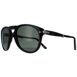 Persol Sunglasses PO0714 95/58 Black Green Polarized Folding 54mm