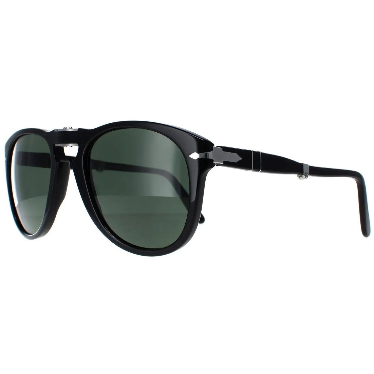 Persol Sunglasses PO0714 95/31 Black Green Folding 54mm