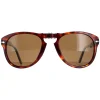 Persol Sunglasses PO0714 24/57 Havana Brown Polarized Folding 54mm
