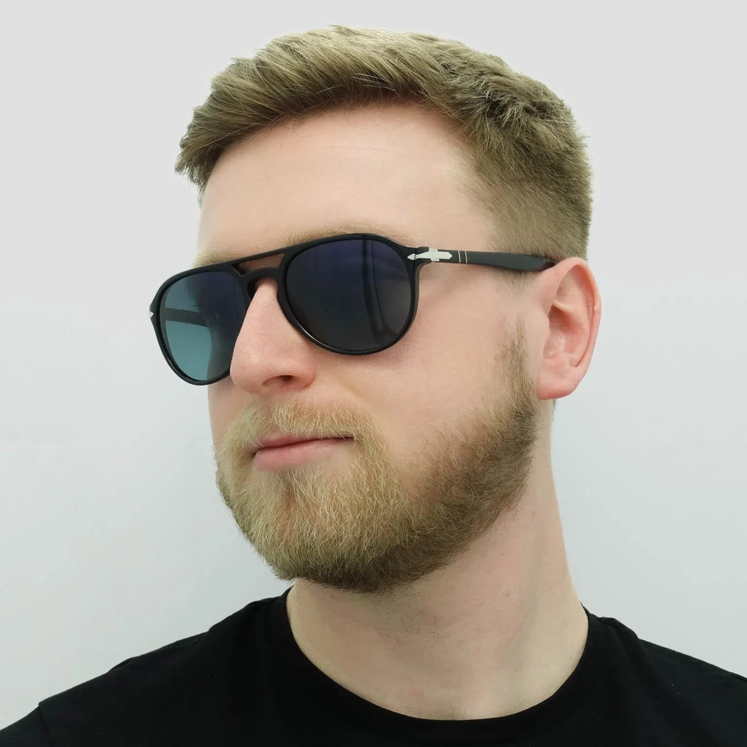 Persol Sunglasses PO3235S 95/S3 Black Blue Gradient Polarized