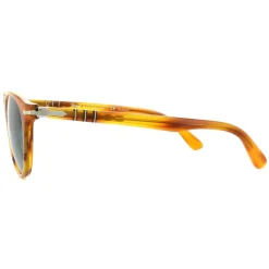 Persol Unisex Sunglasses 3108 960/S3 - Striped Brown Frame - Blue Pola