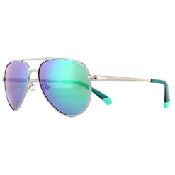 Polaroid Kids Sunglasses 8015/N/NEW 6LB 5Z Ruthenium Green Mirror Pola