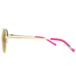 Polaroid Kids Sunglasses PLD 8015/N J5G AI Gold Grey Pink Mirror Polar