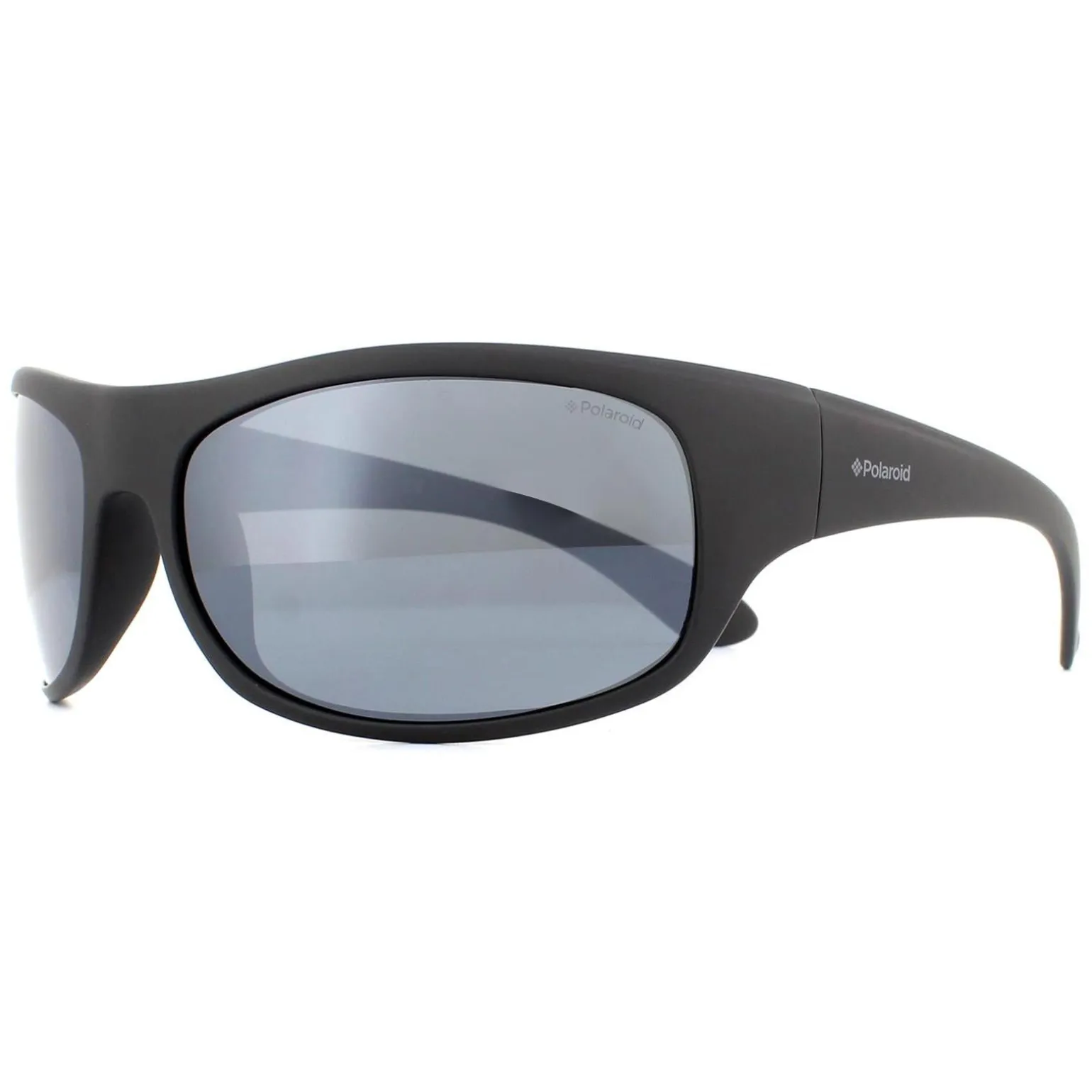 Polaroid Sport Sunglasses 07886 003 EX Matte Black Grey Silver Polariz