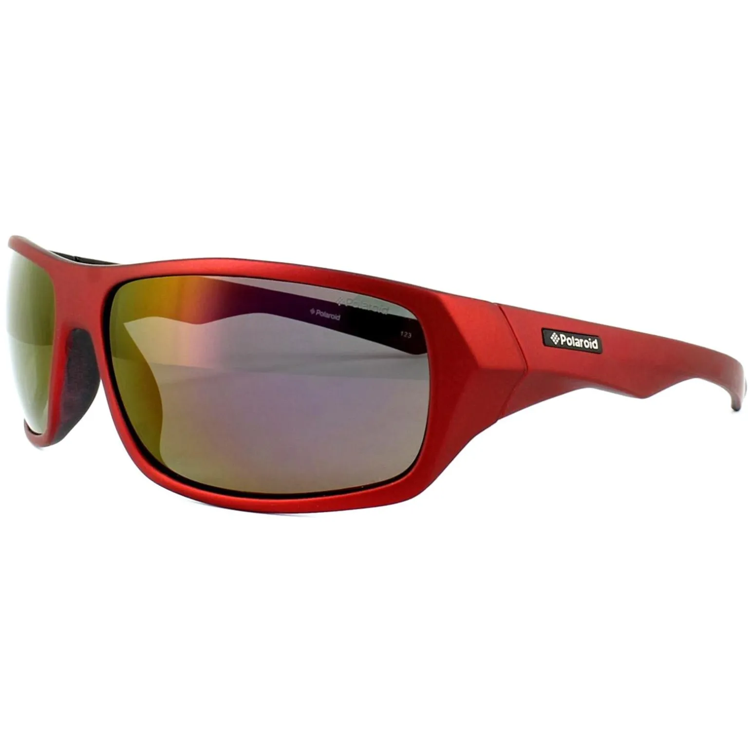 Polaroid Sport Sunglasses P7417 0A4/JB Red & Black Yellow Red Polarize