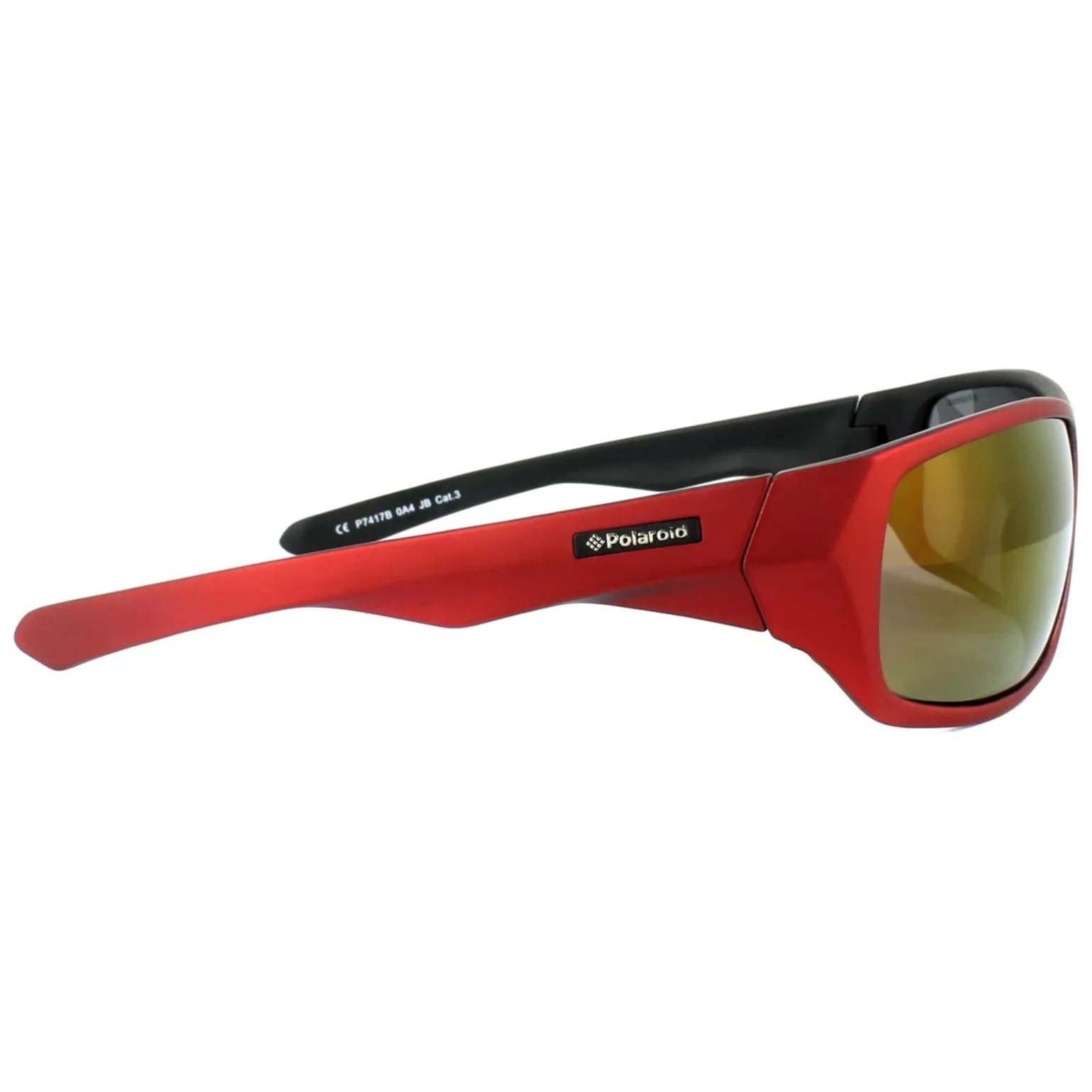 Polaroid Sport Sunglasses P7417 0A4/JB Red & Black Yellow Red Polarize