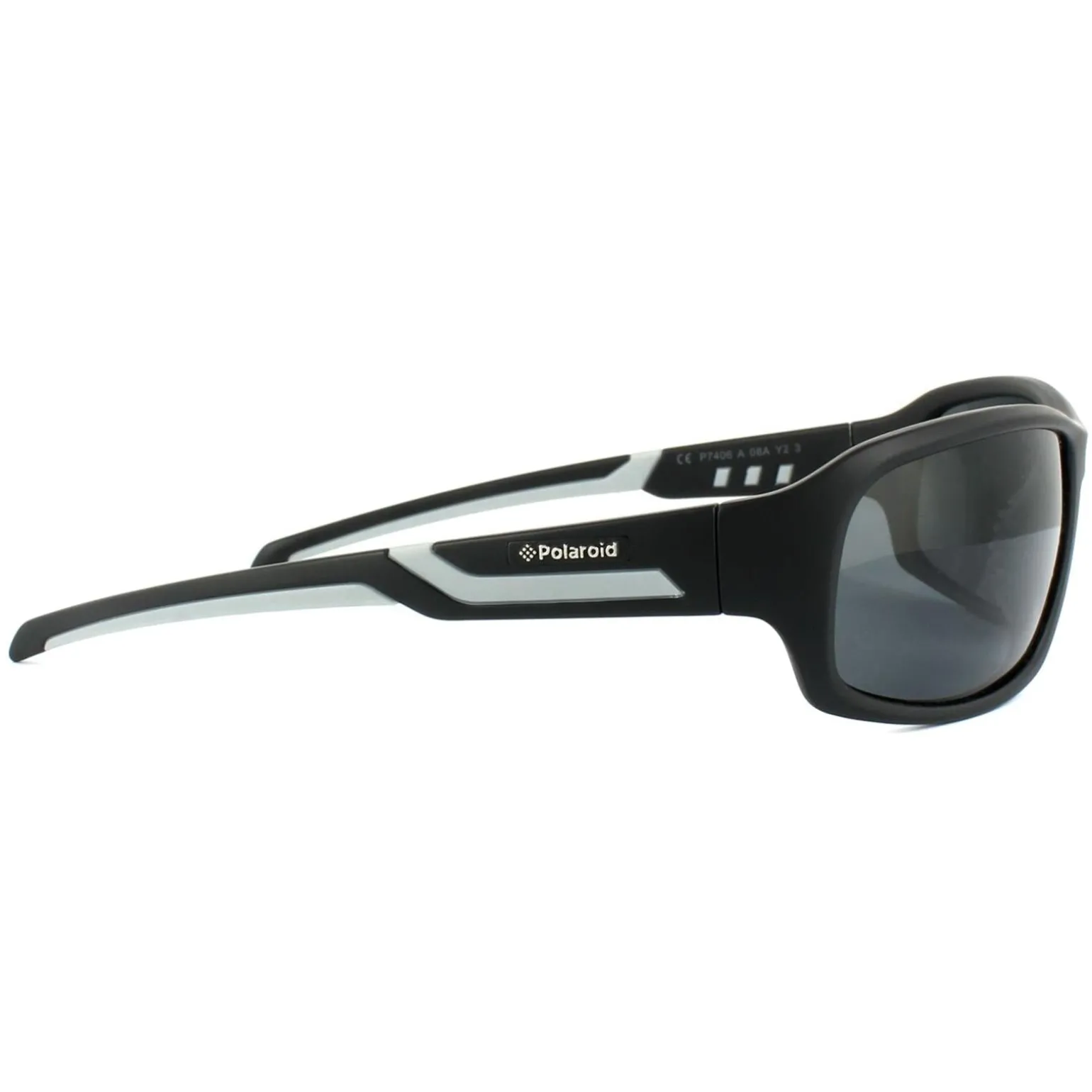 Polaroid Sport Sunglasses P7406 08A Y2 Black & Grey Grey Polarized