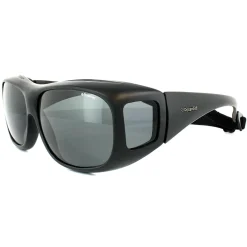 Polaroid Suncovers Fitover Sunglasses 08535 KIH Y2 Black Grey Polarize