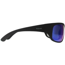 Polaroid Sunglasses 07886 0VK 5X Matte Black Blue Mirror Polarized