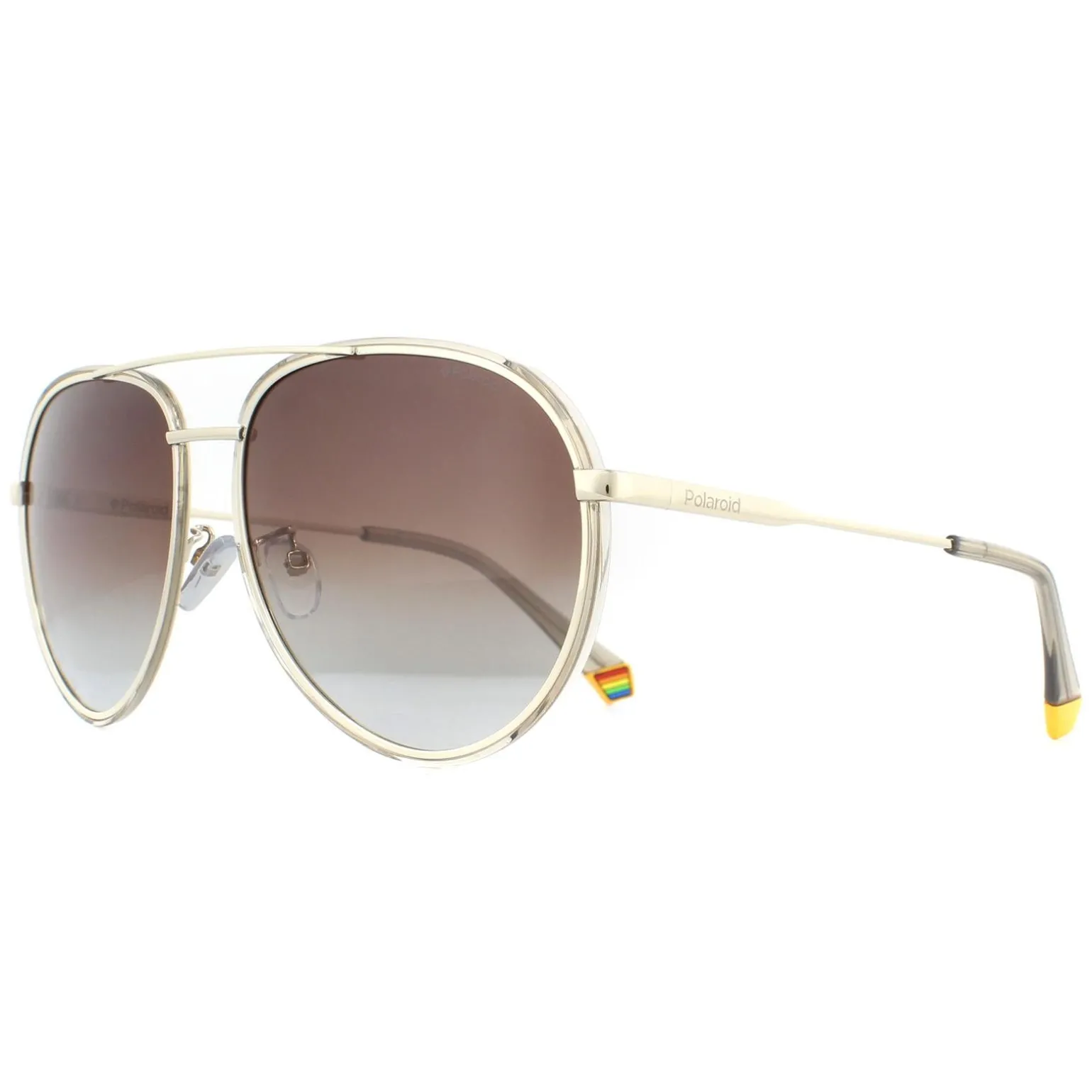 Polaroid Sunglasses PLD 6116/G/S 84E LA Gold Beige Brown Gradient Pola