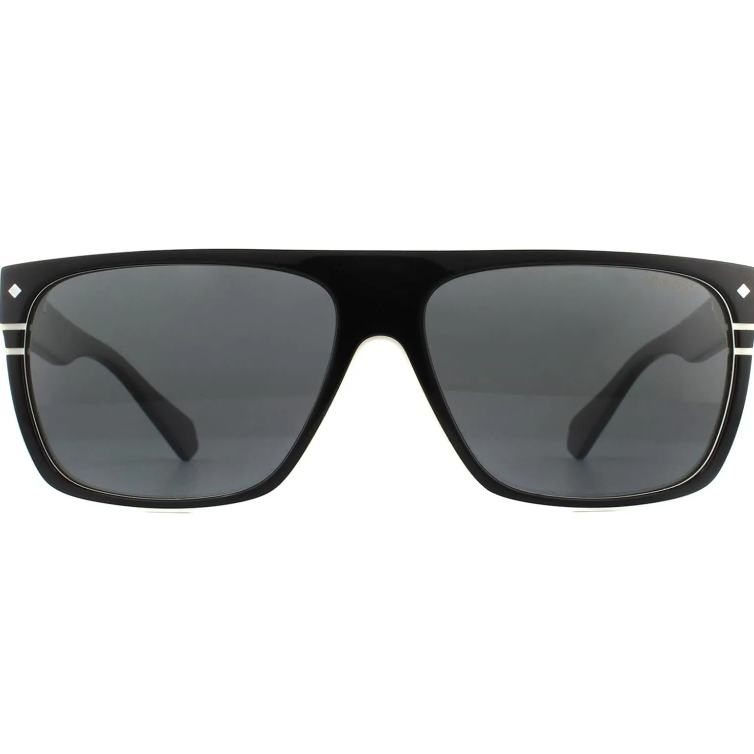 Polaroid Sunglasses PLD 6086/S/X 9HT M9 Black Ivory Grey Polarized