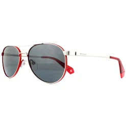 Polaroid Sunglasses PLD 6070/S/X J2B M9 Silver Red Grey Polarized