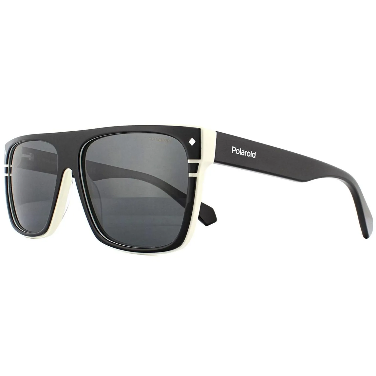 Polaroid Sunglasses PLD 6086/S/X 9HT M9 Black Ivory Grey Polarized