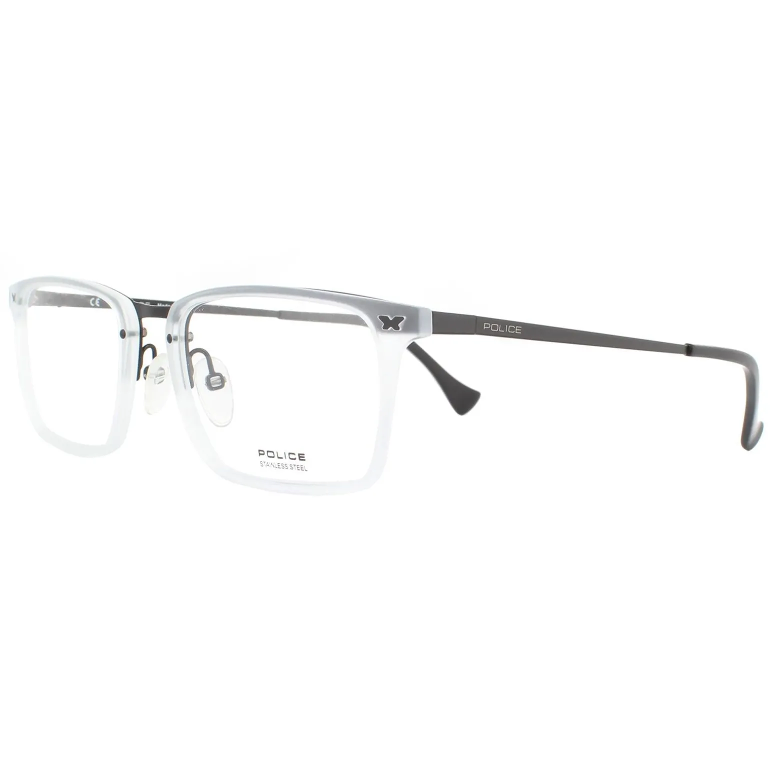 Police Glasses Frames Mettle 3 VPL248 531N Semi Matte Black Men