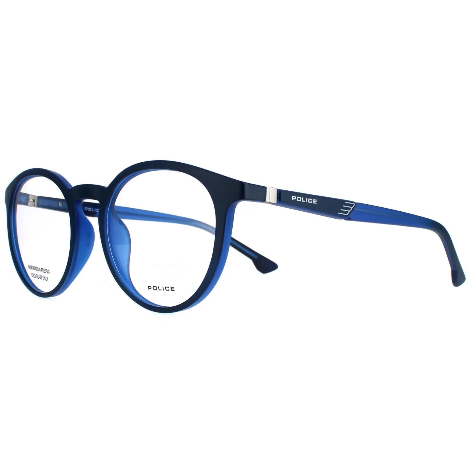 Police Glasses Frames Waka 4 VPL878 0JEB Blue Men