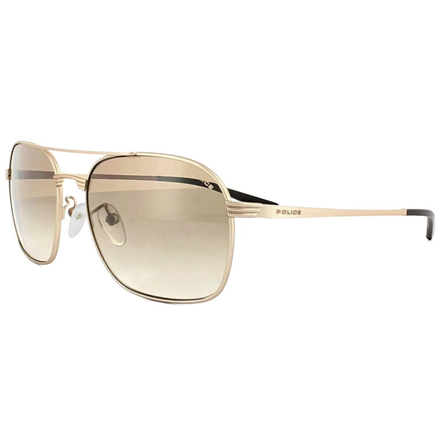 Police Sunglasses S8952 Rival 1 648X Polished Gold Brown Gradient