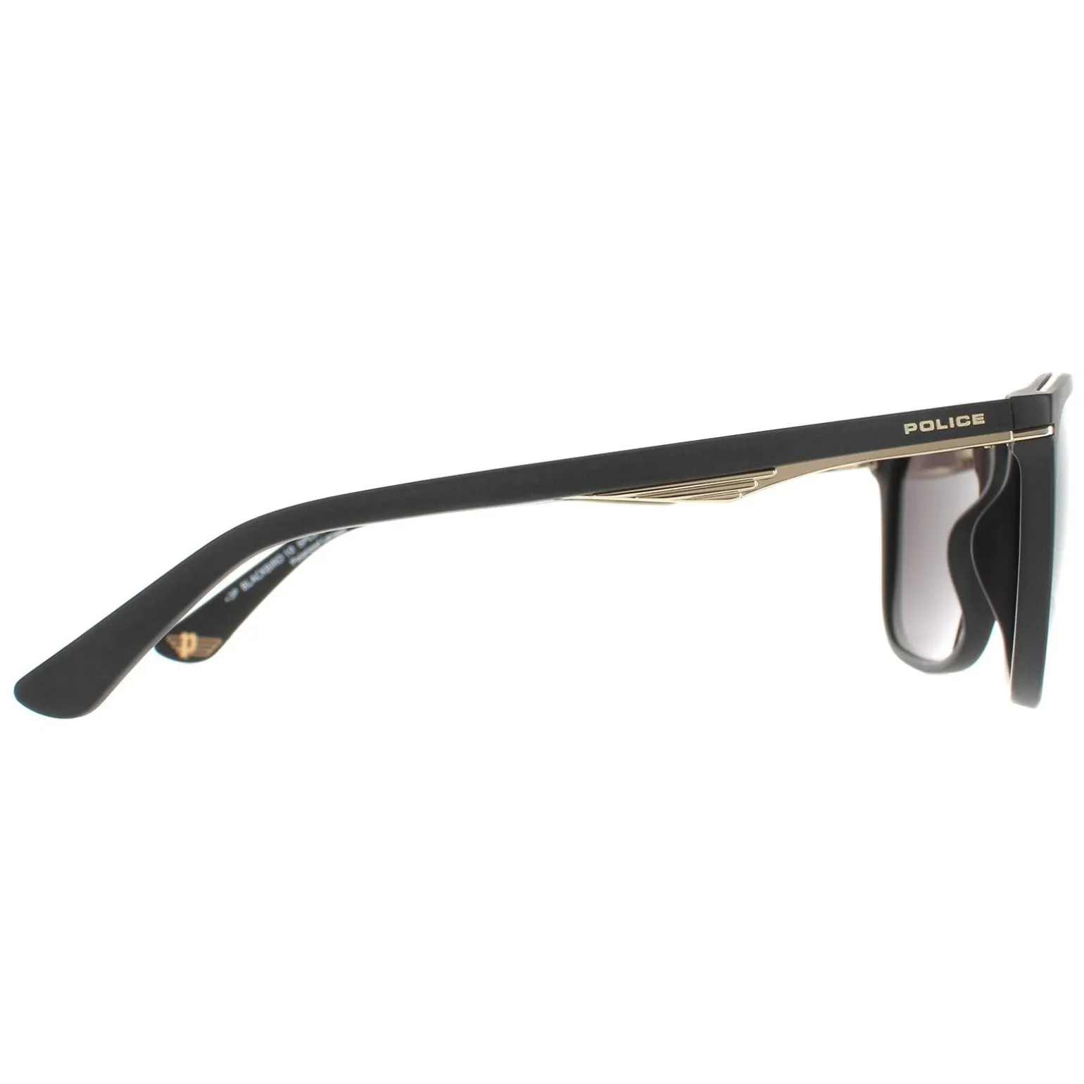 Police Sunglasses SPL579 Blackbird 10 U28P Matte Black Grey Polarized