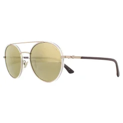 Police Sunglasses SPL870 Coupe 1 8FFG Light Gold Crystal Grey Brown Go