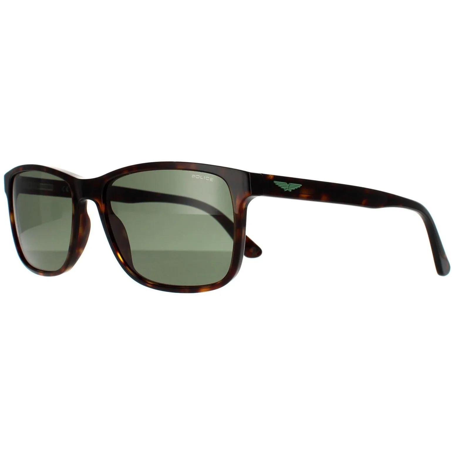 Police Sunglasses SPL998 Origins Lite 4 0722 Shiny Dark Havana Green