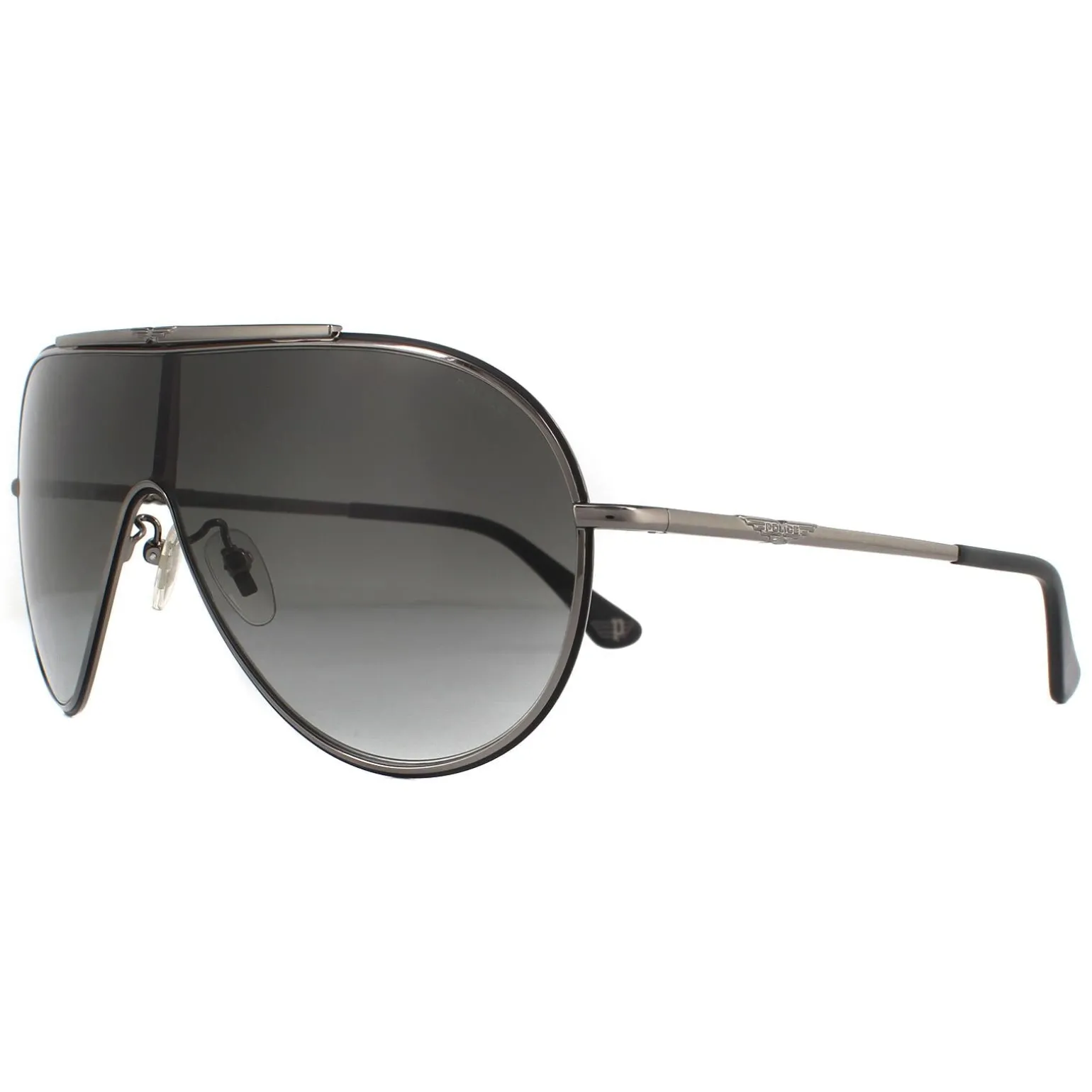 Police Sunglasses SPL964 Origins 10 0K56 Shiny Gunmetal Smoke Grey Gra