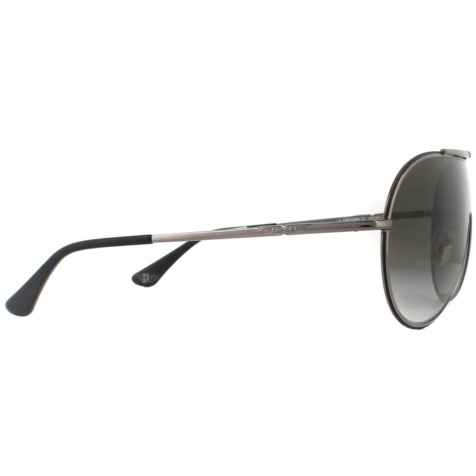 Police Sunglasses SPL964 Origins 10 0K56 Shiny Gunmetal Smoke Grey Gra